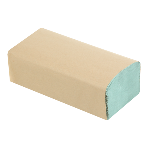 Рушники паперові макулатурні V-подібні,160шт. 23х24, зелені, 10100112 BuroClean